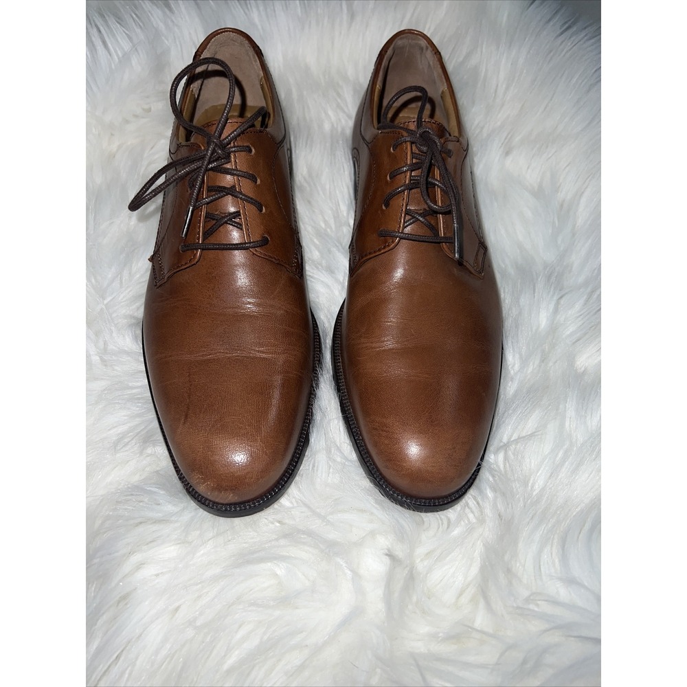 J. Murphy by Johnston & Murphy Novick Brown Leather Lace Up Shoes Mens 10 M